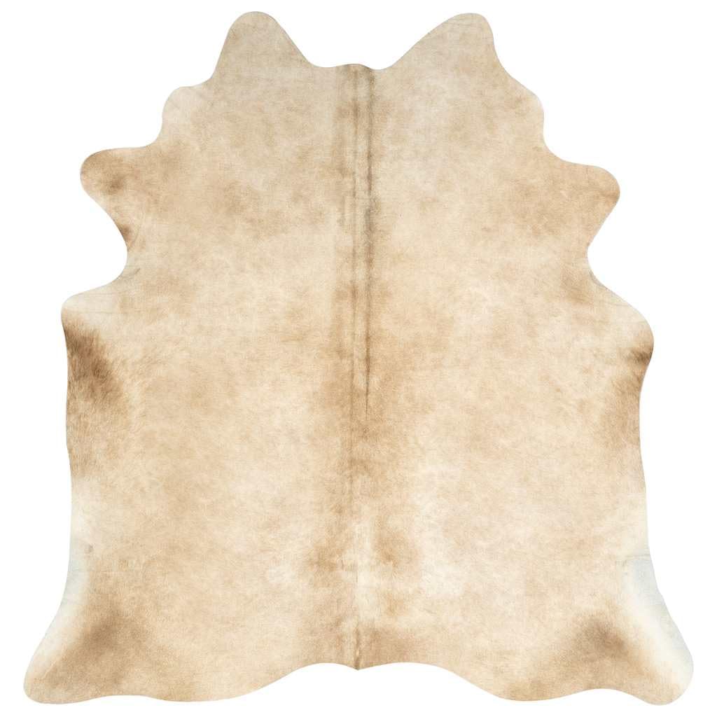 vidaXL Teppich Echtes Kuhfell Rinderfell Stierfell Echtfell Fell Fellteppich Bettvorleger Läufer Deko Wohnzimmerteppich Beige 150x170cm
