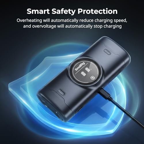 Image of SMALLRIG LP-E6P LP-E6NH LP-E6N LP-E6 Battery Charger for Canon, 18W 2.5h Dual Slot Camera Charger with HD Display, Full Decoded for Canon EOS R6V,R6 Mark III /II,R5 Mark II,C50,R5C,R5,R6,R7,5D Mark II
