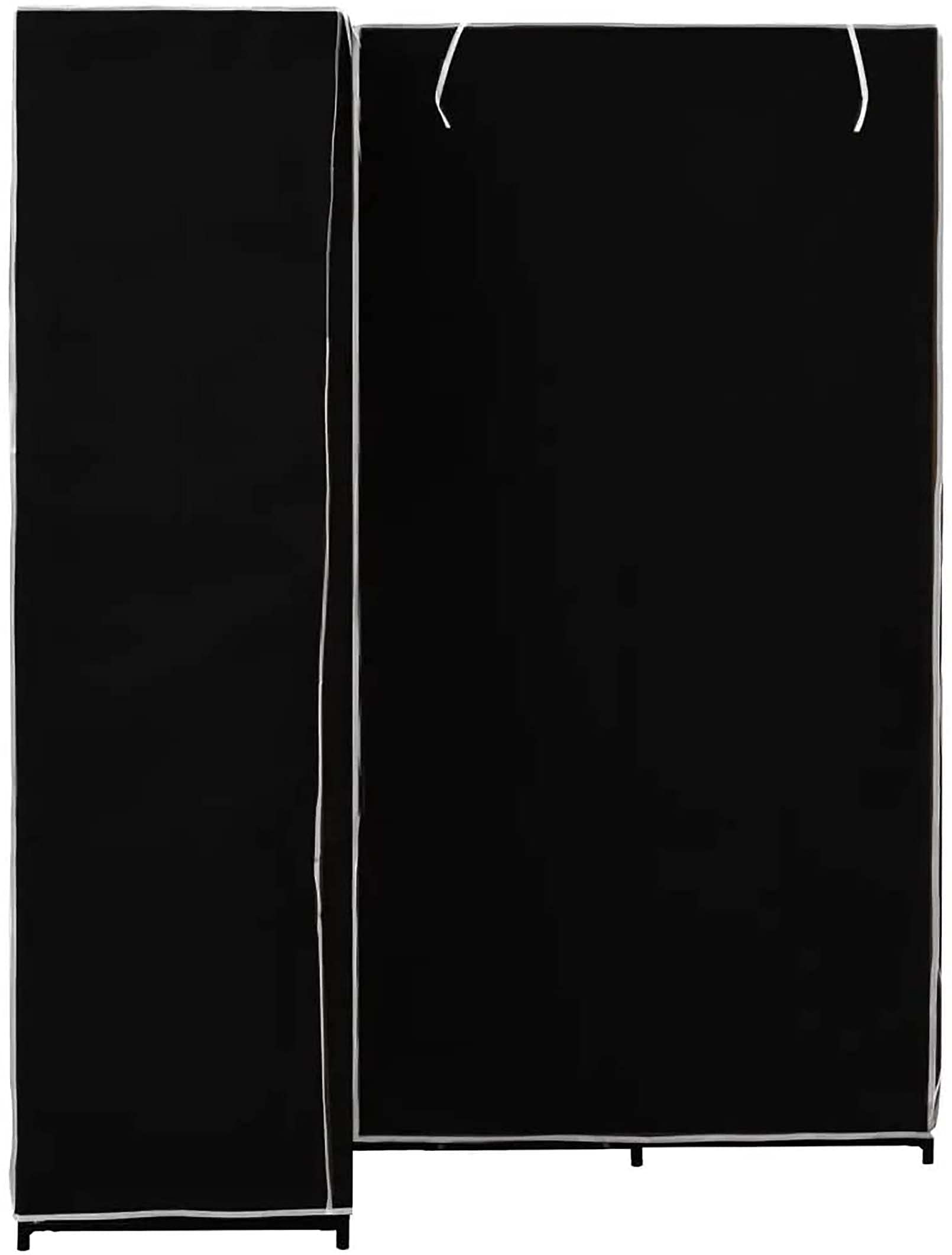 homewell Armario plegable en forma de L Armario de tela Armario plegable Armario de lavandería adecuado para esquinas 169 x 129 x 87 cm