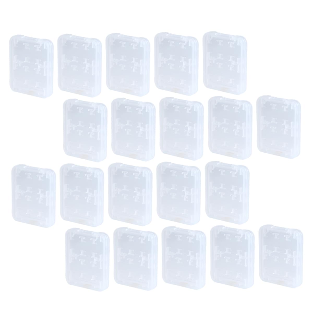 BRIGHTFUFU 20pcs Memory Card Case Holder Box for Storage Box Locking System Compact and Portable for Dirt and Water Protection
