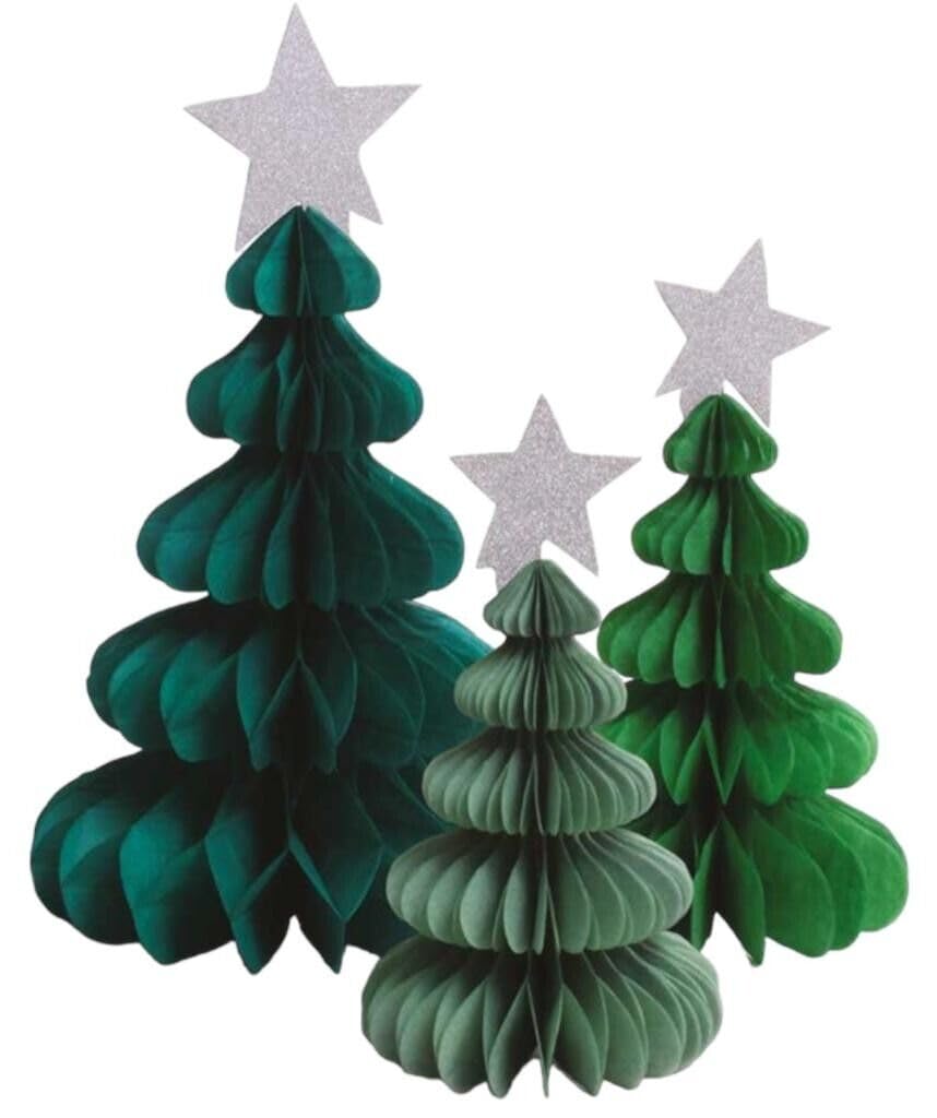 PaulStore Honeycomb Paper Christmas Tree Christmas Party Tablescape Decoration
