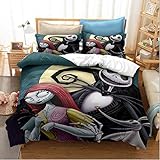 ✦ Elección de regalo de Navidad o Año Nuevo: dale al color que necesita una habitación aburrida, nuestras bonitas y bien diseñadas fundas de edredón con diseño de pesadilla 3D antes de Navidad añaden brillo y estilo a tu hogar.