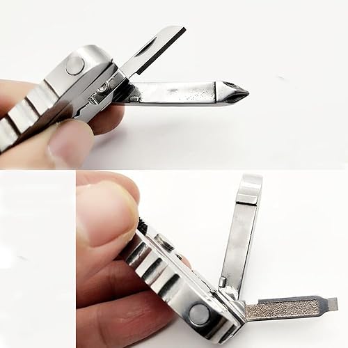 Miniatura 7 de Alicates multifuncionales de mantenimiento plegable de acero inoxidable, mini alicates portátiles 10 en 1, destornillador de bolsillo, alicates