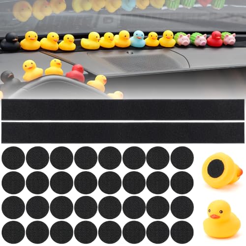 YIBEICO Duck Holder for Jeep Dash Cut-to-Fit Hook and Loop Straps Duck Holder Mounts for Car Dashboard New Upgraded Rubber Ducks Plug Display Hold up 32 Rubber Ducks Black