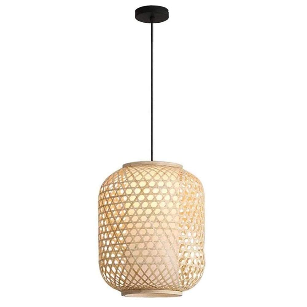 Lámpara de cuello de bambú colgante para eliminar la luz fría del salón