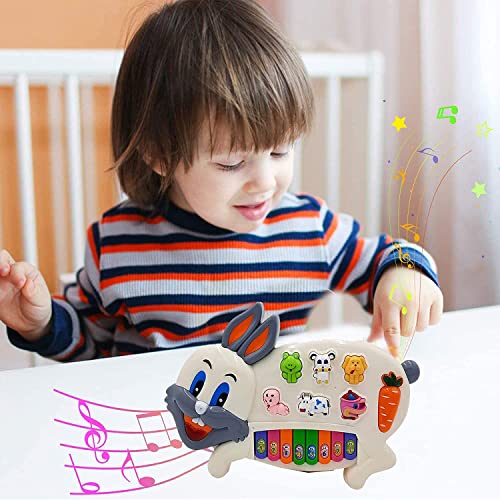 Image of Magicwand Funny Musical & Educational Rabbit Piano for Kids 【Pack of 1】【Multi-Colored】