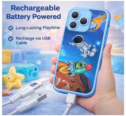 Image of Brand Conquer Baby Musical Toy for 1+ Year, Interactive Learning with Lights & Sounds,Educational ABC Numbers Shapes Songs Toy,Portable Toy Early Development Gift for Boys & Girls(CellPhone Toys Blue)