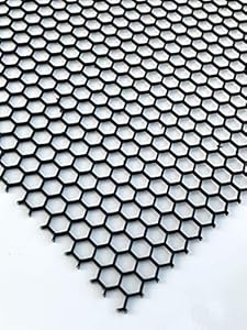Bestell_Dein_Lochblech Hexagonal Lochblech Stahl Schwarz 1,5mm