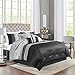 Madison Park 7 Piece Comforter Set, California King - Black/Grey