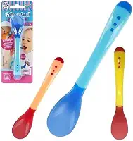 Colheres que Mudam de Cor com Comida Quente | Kit 3 Unidades Termossensíveis para Bebês