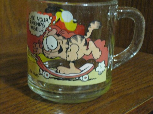 Taza de café Garfield vidrio transparente McDonald's miniatura 1