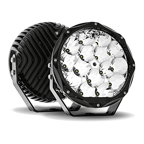 Auxbeam 12 Inch LED Light Bar 300W Amber White Strobe 6 Modes Flashing Offroad LED Pod Emergency Amber Fog Off Road Auxiliary Light for Truck Car ATV Jeep Boat