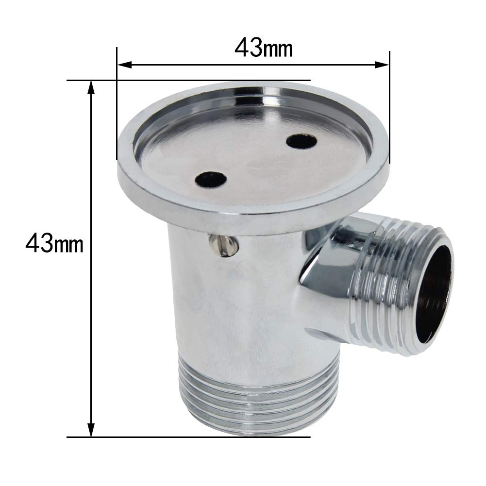 Générique douchetteKit d'installation de Robinet Mural en Laiton, 2 pièces, pour système de Douche de Salle de Bains à Filetage G3/4, Adaptateur de Robinet, placage chromé