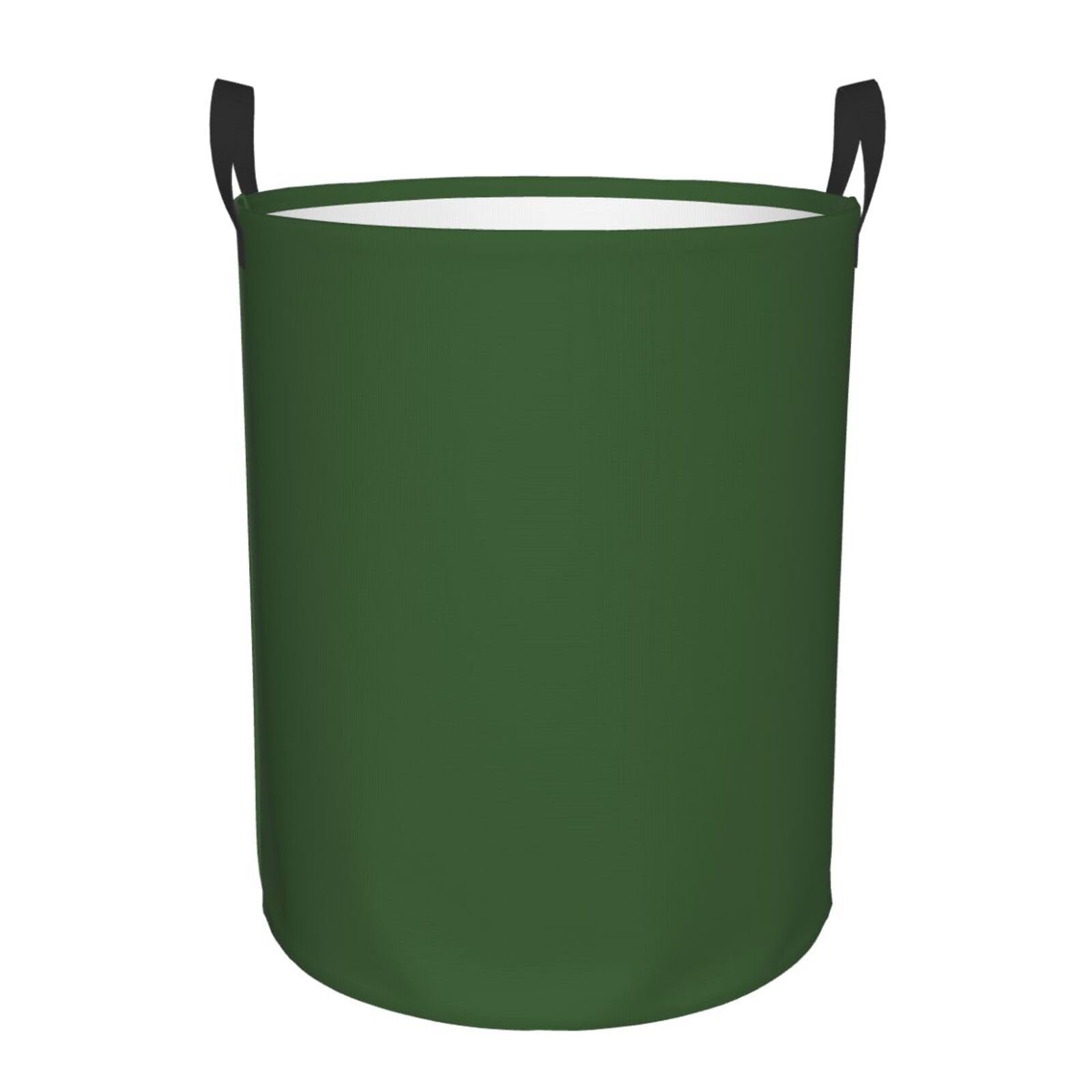Large Laundry Hamper Bag, Plain Color Grape Leaves Green Laundry Basket Collapsible Dirty Clothes Storage Washing Bin for Bathroom, Dorm Essentials