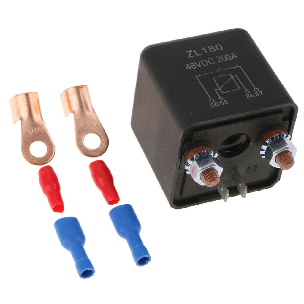 UJEAVETTE ZL180 Model 4 Pins DC 48V 200A Split Charge Relay For Car Truck Motorcycle