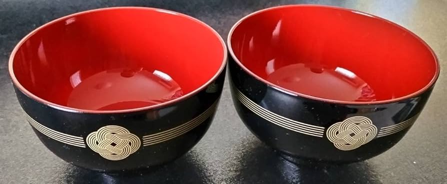 Amazon.co.jp: たち吉 山中塗 縁結び汁椀 2個セット 高級お椀