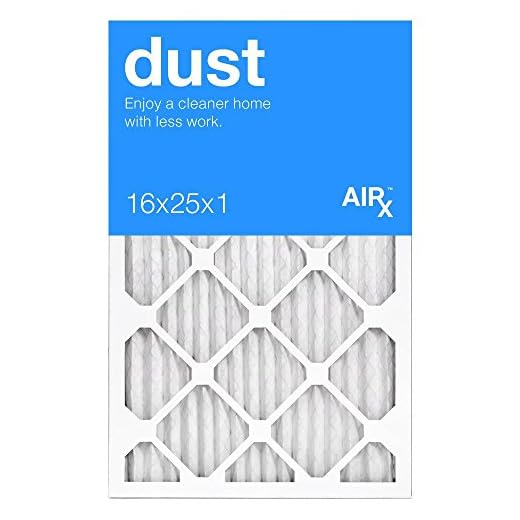 AIRx DUST 16x25x1 MERV 8 Pleated Air Filter - Made in the USA - Box of 6