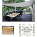 Produktbild CHUDAN Sonnensegel Garden 98% UV Block Patio, wasserdichtes Rechteck Sun Screen Shelter 2x3m Schutz Windschutz Polyester Outdoor Indoor mit Edelstahl Kit,Gray,4 * 6m