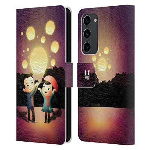 Carcasa de cuero Samsung S23+ 5G Head Case Designs Linternas del Cielo funda libro protección