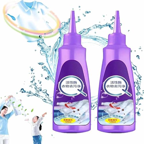 Image of All Color Stain Remover For Clothes Multi-Purpose Roll Bead Fabric Clothes Pan Instant Stain Remover For Cotton Linen Polyester Blended Fabric Denim Down Jacket Strip 120Ml (pack of 2)