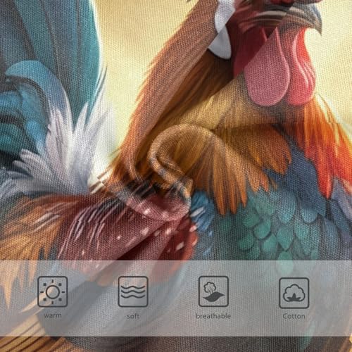 Rooster Colorful Autumn Cute Panties Girl Toddler Underwear Floral Cotton Colorful Briefs Kids Undies 2t3