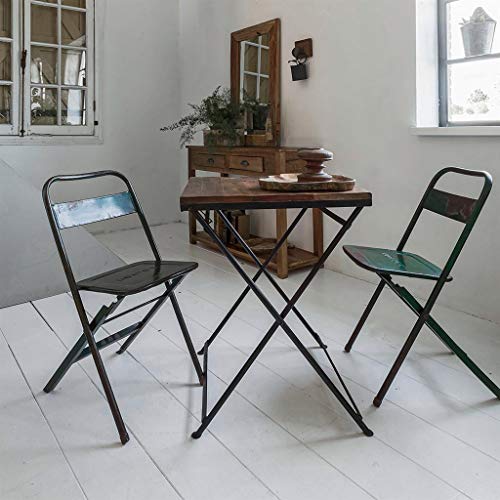 STUFF Loft Silla plegable vintage de hierro, estilo industrial, dimensiones: 40 x 40 x 80 cm