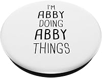 Vista 2 de I'm ABBY Doing ABBY Things Personalized Girl Name Gift - PopSockets Grip and Stand for Phones and Tablets, Negro