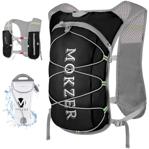 Running Hydration Backpack with 2L Water Bladder Hydration Pack Vest Lightweight Water Backpack for Running Hiking Cycling Marathon Trail for Men Women