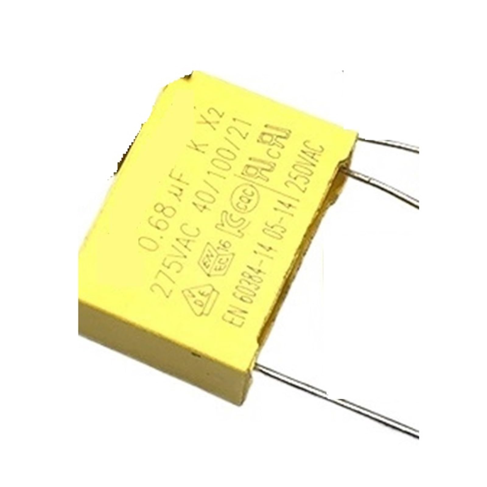 Condensador de polipropileno X2 275VAC de alta estabilidad con terminales de 22.5mm para placas