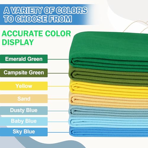 Image of XSEINO Dusty Blue Large Felt Fabric 36 inch X 36 inch(1 Square Yard), 1.4 mm Thick Soft Felt Fabric Sheet for Crafts, Blue Series Colors Soft Nonwoven Fabric, Fit for Decoration, Sewing, DIY Crafts