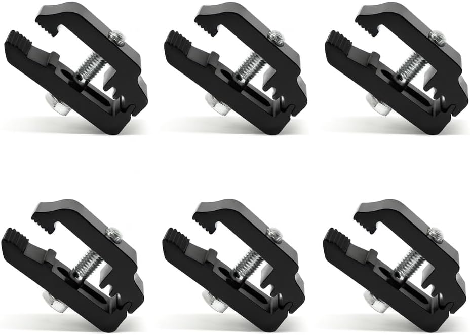 RuggedXL Low Pro アルミマウントクランプ 1112514、トラックカバー、キャップ、キャンパー - 6個セット (ブ