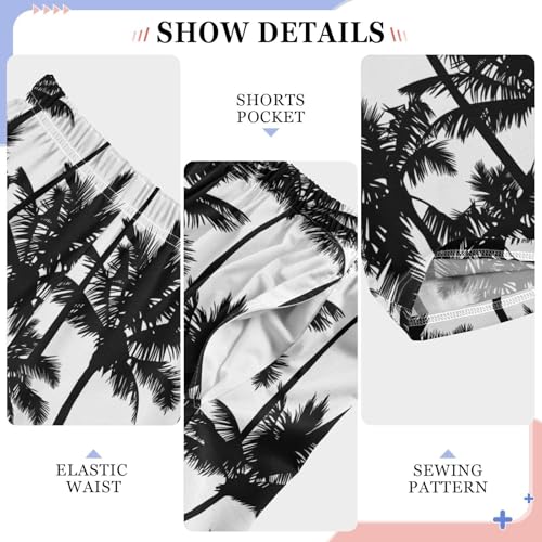 ZZXXB Palm Tree Boys Long Pants Soft Trousers Elastic Waist Kids Lounge Bottoms with Pockets S-XL4