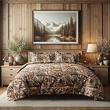 VISI-ONE Realtree Edge Camo King 3 Piece Comforter Set – Country Rustic Western Look with Farmhouse Appeal, All Season Fit for Lodge, Cabin, Nature-Lovers, Outdoor Enthusiasts & Modern Living Space