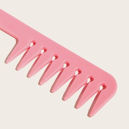 Miniatura 5 de Peine ancho, 10 piezas de peine de dientes anchos, antiestático, rizado, peluquería, peine multiusos para tinte para el cabello, herramienta de