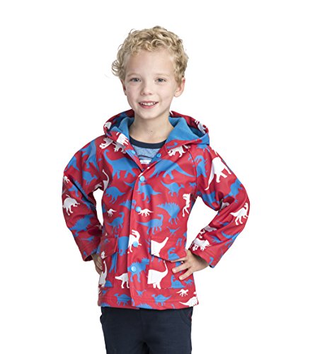 Hatley Boys' Little Printed Raincoats, Dino Silhouettes, 3 Years