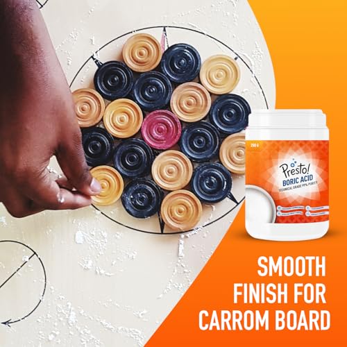 Image of Amazon Brand - Presto! Boric Acid Powder | 250 Gram | Technical Grade 99% Pure | Multipurpose Use for Pest Control, Cleaning, & Carrom Board