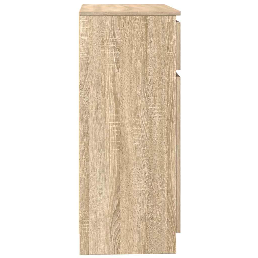 vidaXL Aparador con cajón Roble Sonoma 71x35x84 cm Madera ingeniería, Armario de almacenaje, Mueble aparador, Mueble de Pasillo, Mueble Buffet