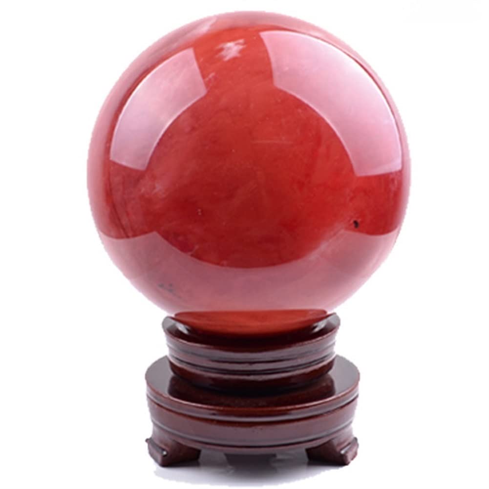 Amazon.co.jp: 瞑想ギフト 天然赤水晶玉 赤水晶玉 水晶原石 天然石と