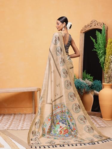 Image of Amazon Brand - Anarva Pattu Art Silk Woven Ready To Wear Saree Pink