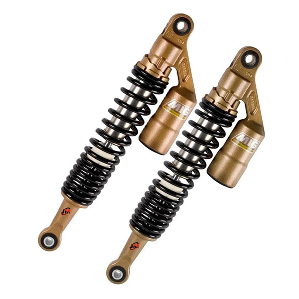 Rear Shock Absorber Set Compatible with TVS Apache RTR 150 160 180 | Alloy Steel Rear Suspension Shocker Replacement Part | Gold Finish | Set of 2 for Motorcycle-image-49