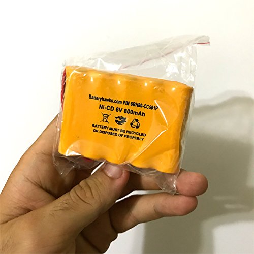 Saft 705105 Emergi-Lite 0018701 Emergilite 6V 800Mah Ni-Cd Battery Pack Replacement For Exit Sign Emergency Light 850.0054 850.0035 #TOP4