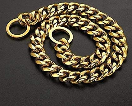 PSK PET MART Brass Heavy Duty Diamond Cut Gold Dog Choke Chain Training Collar No-8, 30 Inch (Large) (B09JWPMH6Q) Amazon Price History, Amazon Price Tracker