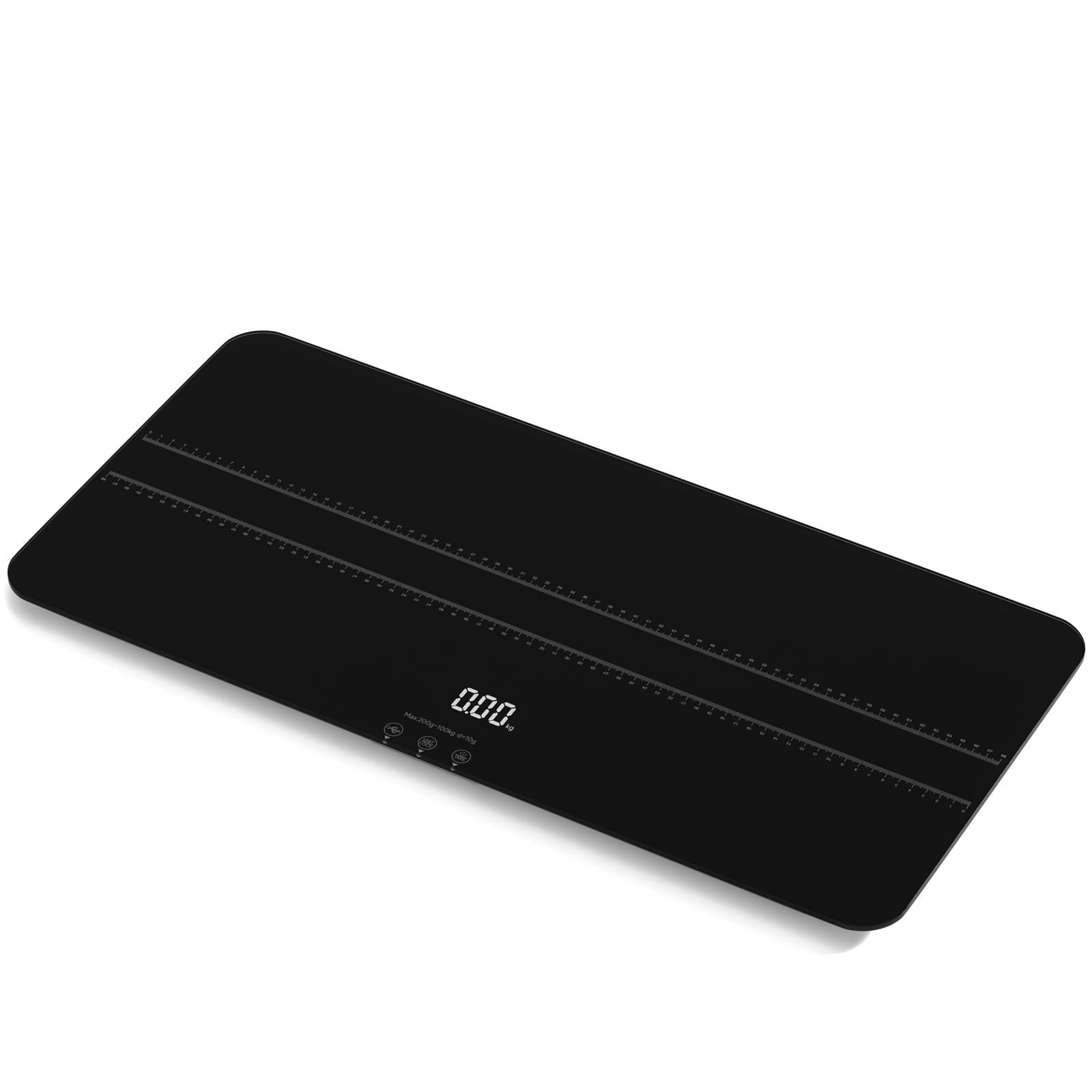 Bilancia digitale per cani Bilancia digitale LCD - Max 99,8 kg | 3 modalità di pesata lbs, kg, st, unità di ricarica USB/funzione tara/attesa 68,9 x 33,3 cm (nero)