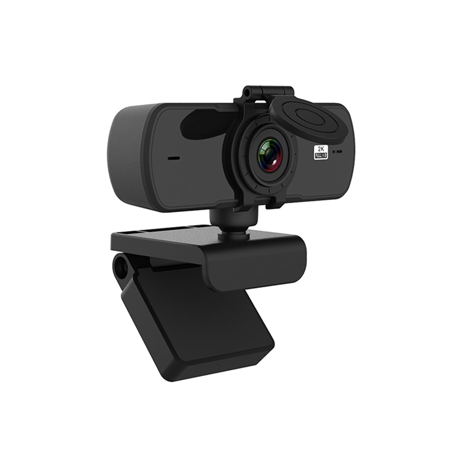 Kamera internetowa, Kamera internetowa 2K HD z automatycznym ustawianiem ostrości Ultra Clear Lens Wbudowany mikrofon Obrotowa kamera osłoną przeciwpyłową