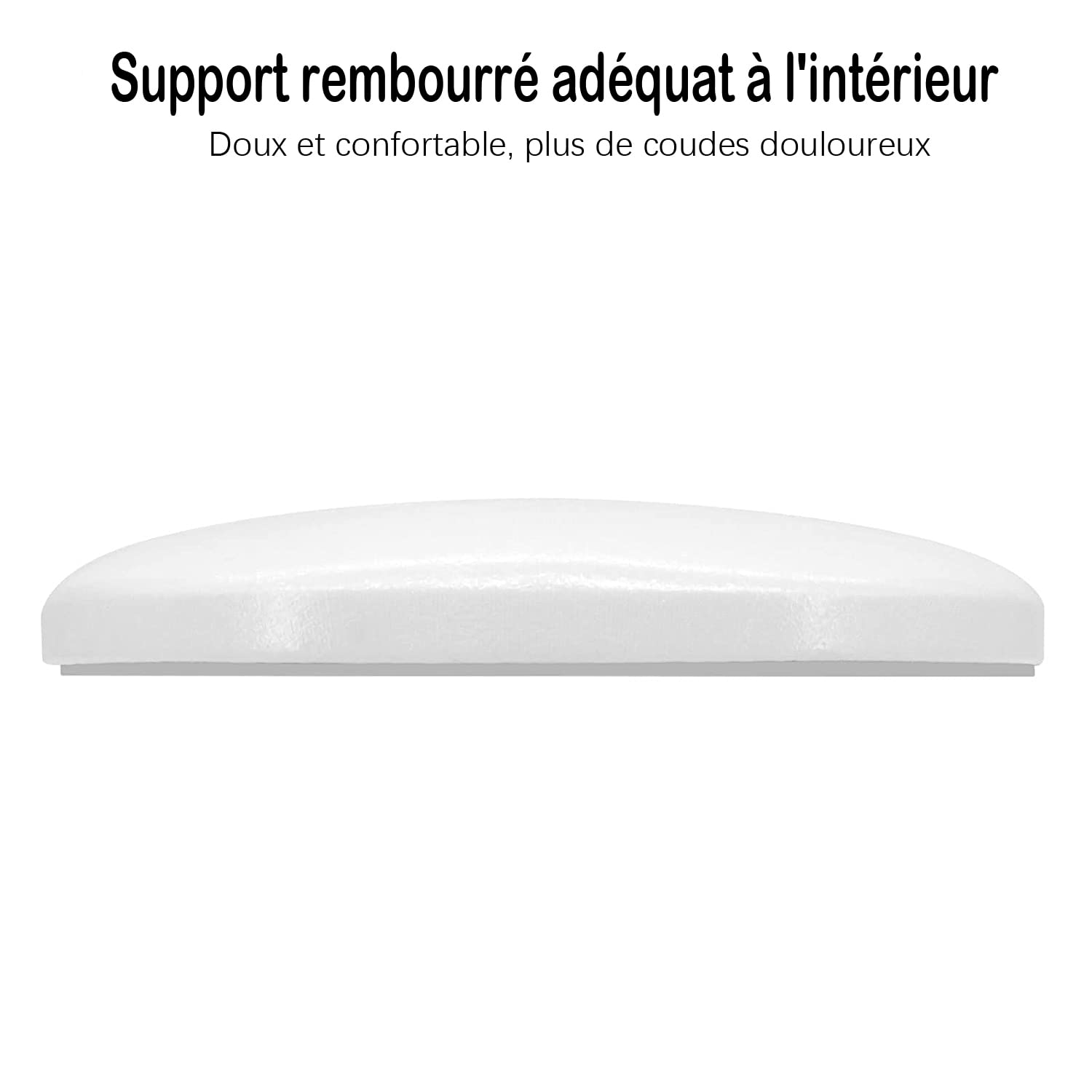 Coussin Repose-main à Ongles Manucure, Repose - Coude en Fibre de Cuir pour Bureau, Repose - Poignet Manucure Support Pad Antidérapant (Blanc)