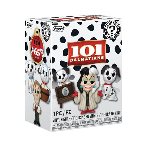 Funko - Mystery Mini: 101 Dalmatians – 1 of 12 to Collect, Rolly, Styles Vary, Les 101 Dalmatiens, Mini-Figurine en Vinyle à Collectionner