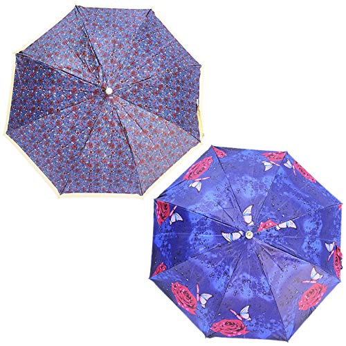 RAINPOPSON 2 Fold Printed Umbrella Big Size Umbrella for Women & Men UV