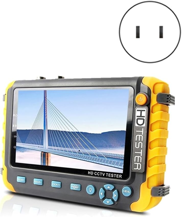 Advanced 8MP CCTV Camera Tester IV8W, HD 5-Inch Monitor for AHD/CVI/TVI/CVBS, Security Tool with US Plug