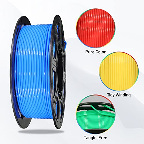 Image of BBLIFE 1.75mm 3D Printer PLA Filament 4 in 1 Bundle: Red, Blue, Yellow, Green, 4 Bright Colors Packed, 250g /Spool, 4 Spools Packed, Widely Fit for 3D Printer /3D Pen; Total 1Kg 3D Printing Material