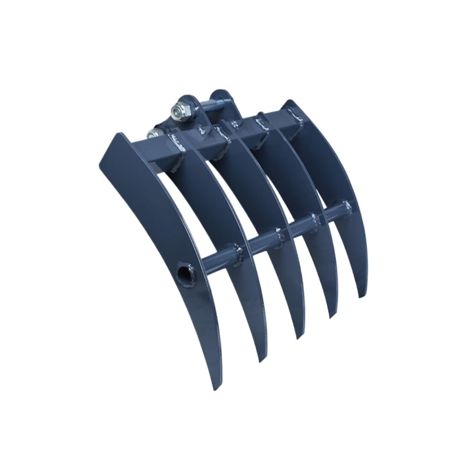 Rastrillo de Suelo de Acero Compatible con miniexcavadora | Implemento de rastrillo de acero for el cuidado del césped y la limpieza de sitios agrícolas.(Rake grey)